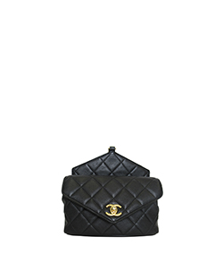 Flap Waist Bag, Leather, Black, 27706887, Db/Rcp/B, 3